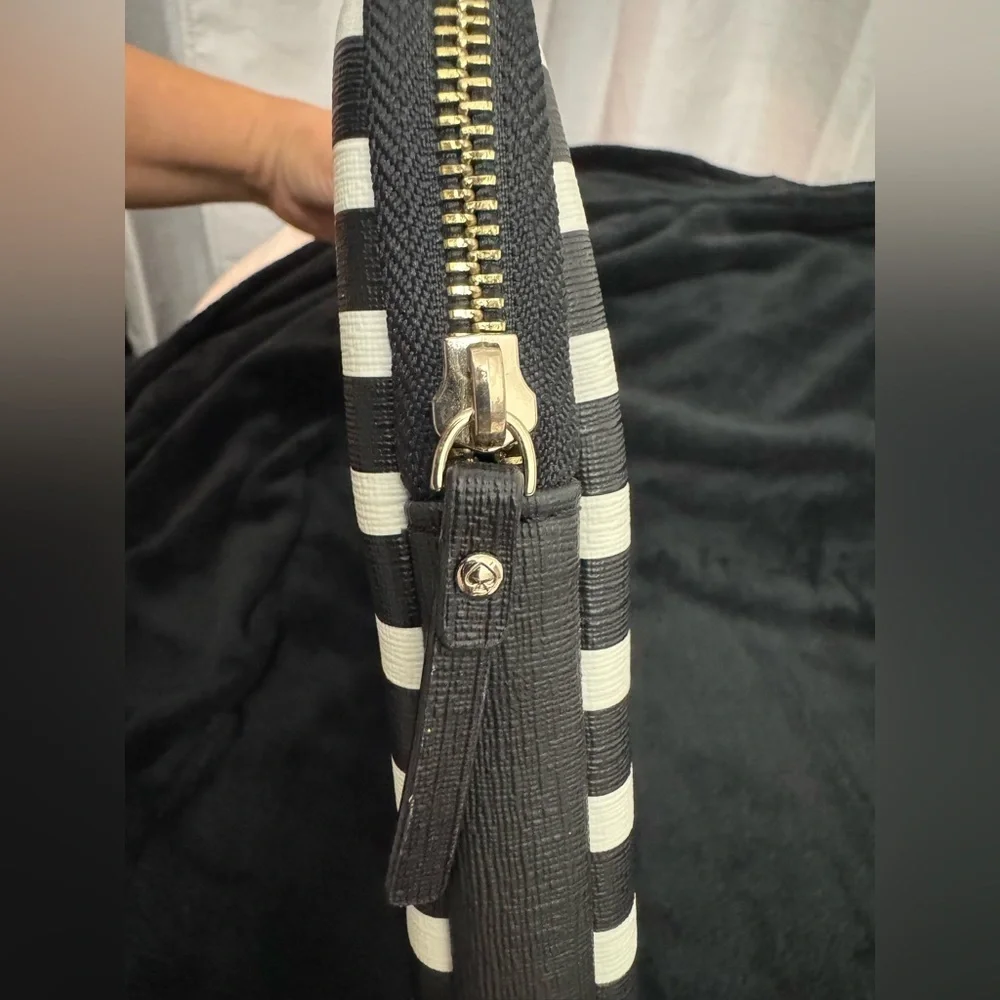 Kate Spade Black and White Striped Tablet Sleeve